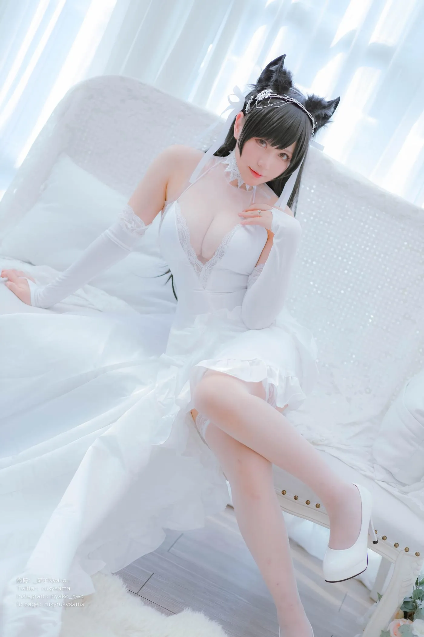 Nyako喵子 – NO.38 爱宕婚纱 [62P]插图1